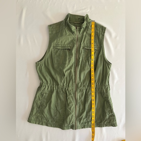 Merona Army Green Cargo Vest Jacket - Picture 11 of 12